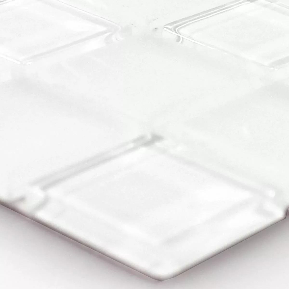 Sample Mosaic Tiles Glass Self Adhesive White