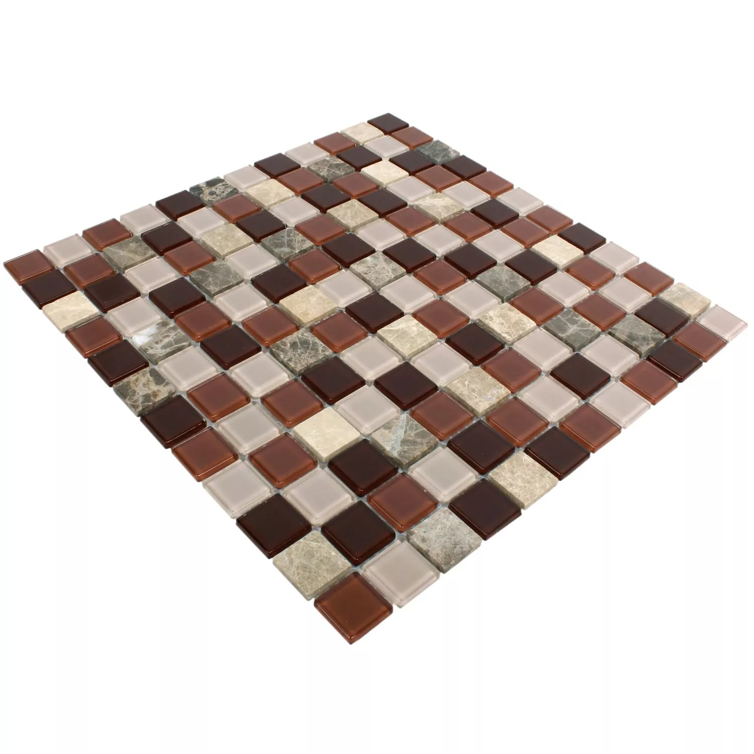 Mosaic Tiles Balios Beige Brown Emperador