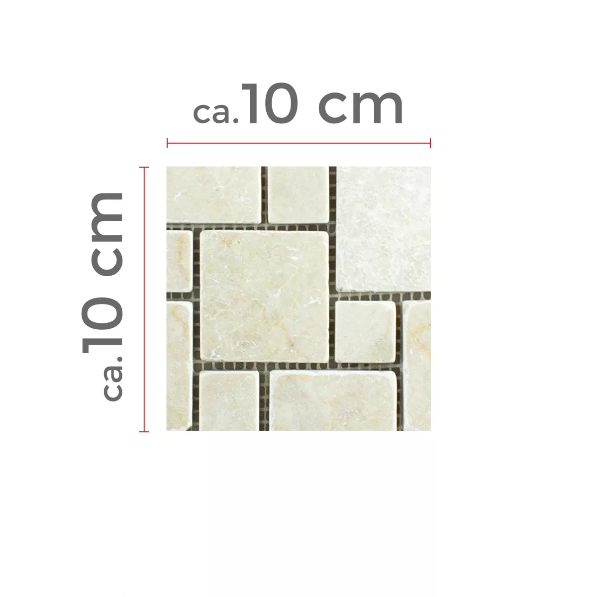 Sample Natural Stone Marble Mosaic Tiles Kilkenny Cream