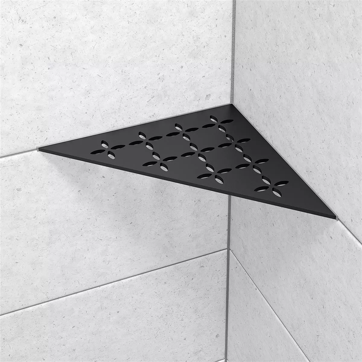 Wall shelf shower shelf Schlüter triangle 21x21cm Floral Graphite