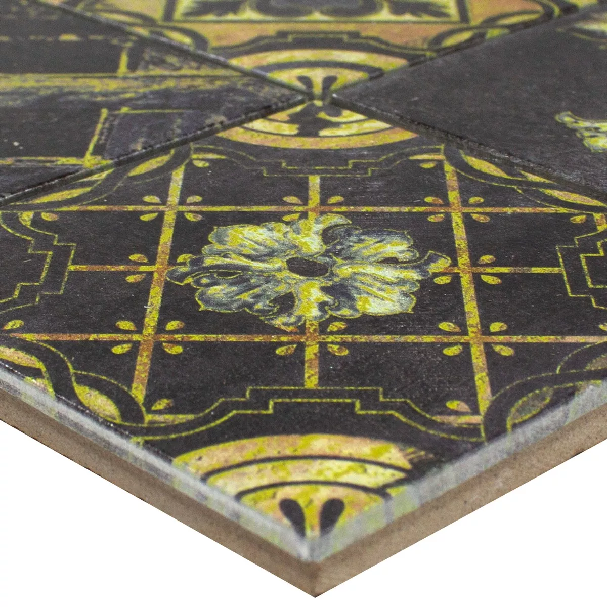 Mosaic Tiles Aspendos Black Gold