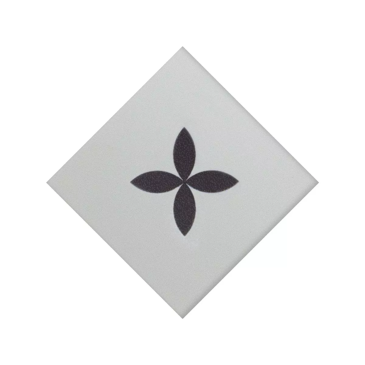 Porcelain Stoneware Tiles Genexia Black Blanc Decor 4 Rosone  4,6x4,6cm