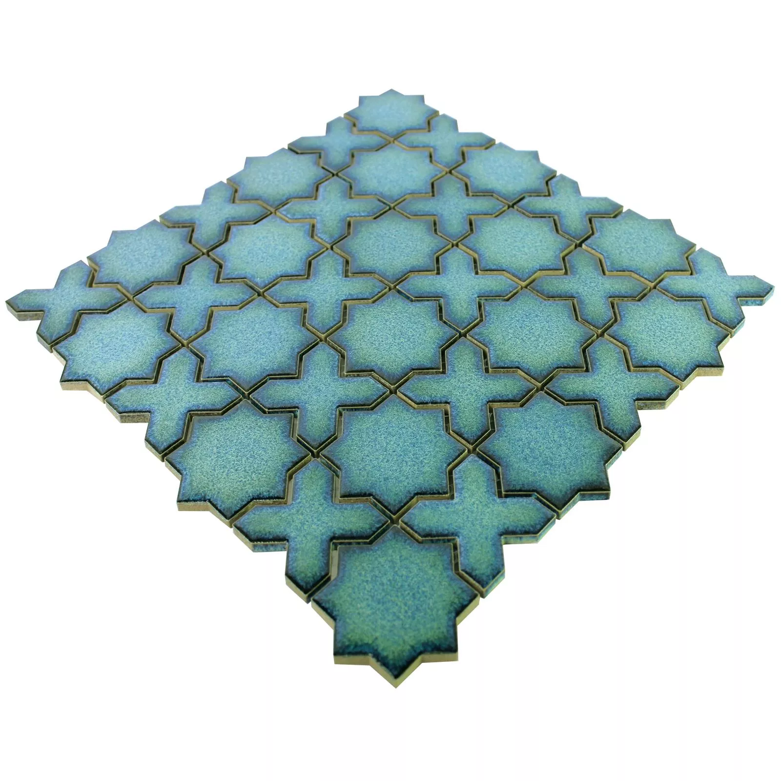 Ceramic Mosaic Tiles Puebla Star Blue