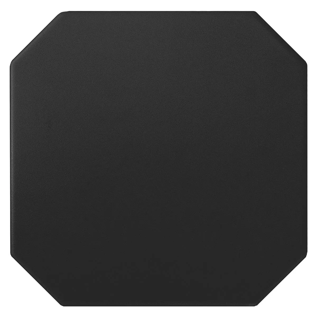 Sample Porcelain Stoneware Tiles Genexia Uni Black Octagon 20x20cm
