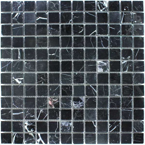 Mosaic Tiles Marble 23x23x8mm Black Polished