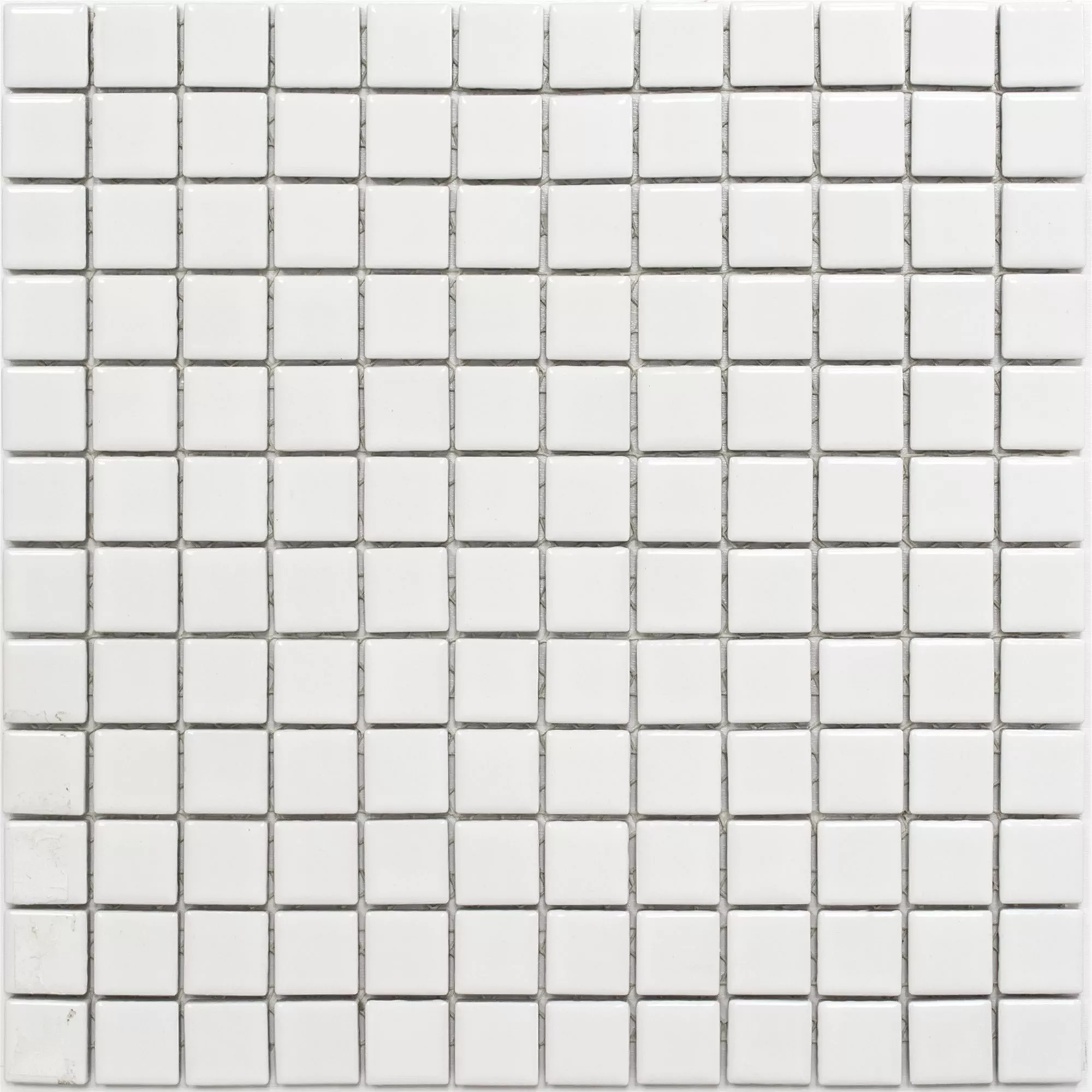 Ceramic Mosaic Tiles Adrian White Mat Square 23