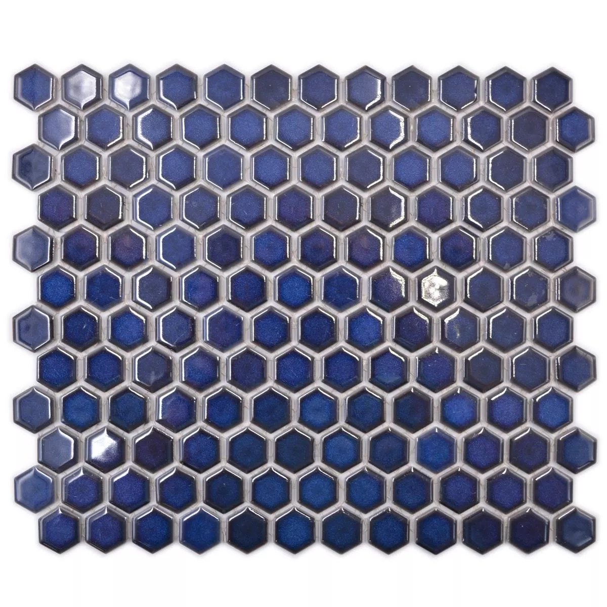 Ceramic Mosaic Salomon Hexagon Cobalt Blue H23