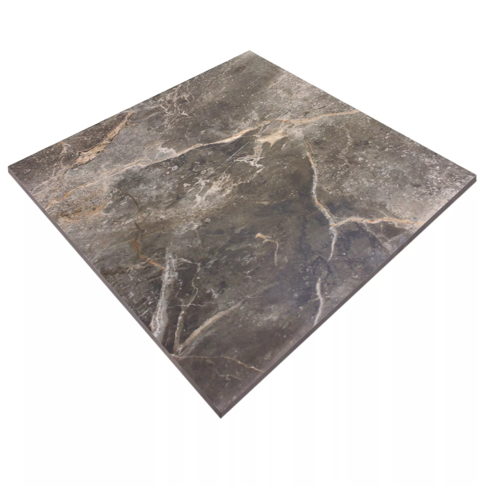 Sample Floor Tiles Marble Optic Himalaya Brown Polished 60x60cm
