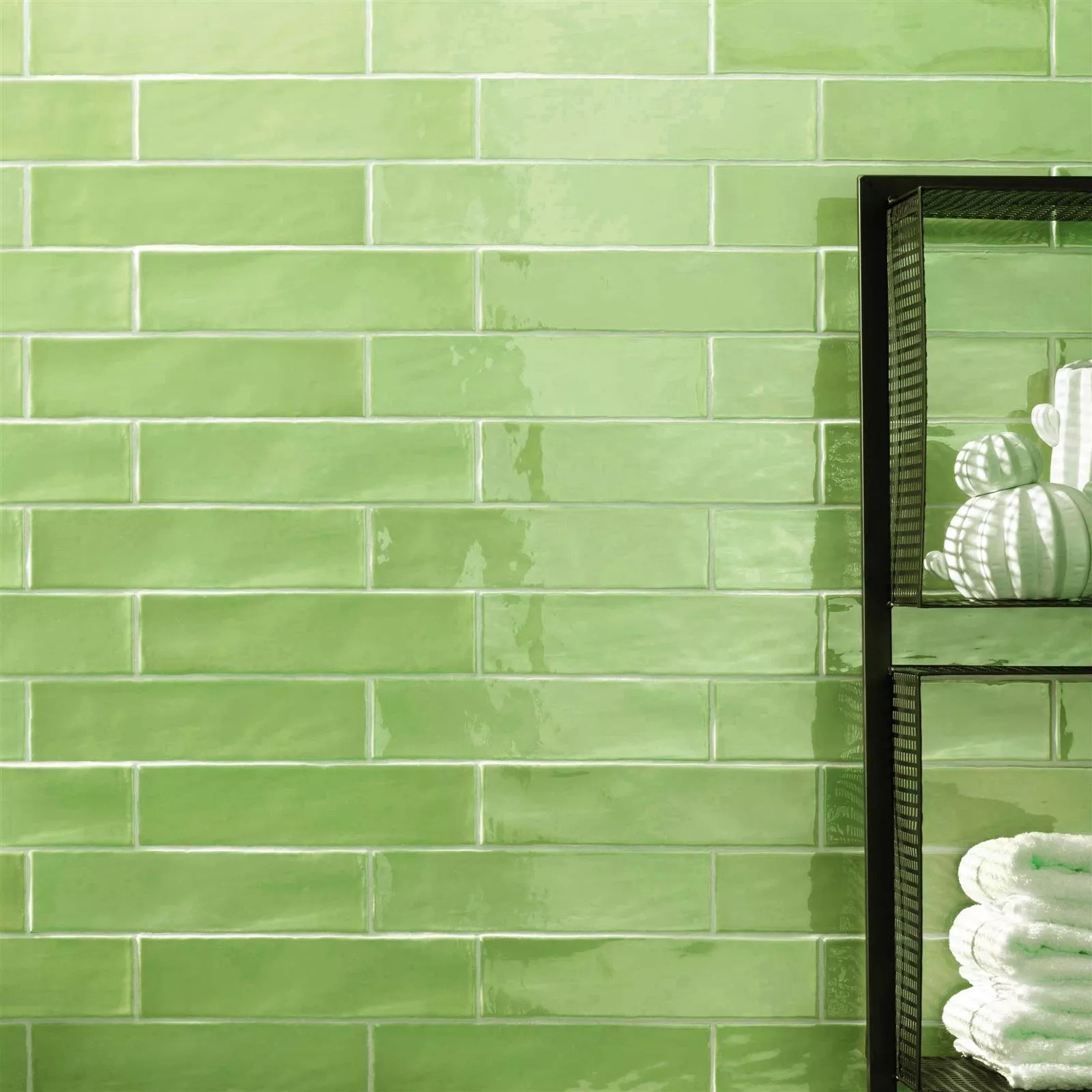 Sample Wall Tile Algier Hand Made 7,5x15cm Light Green