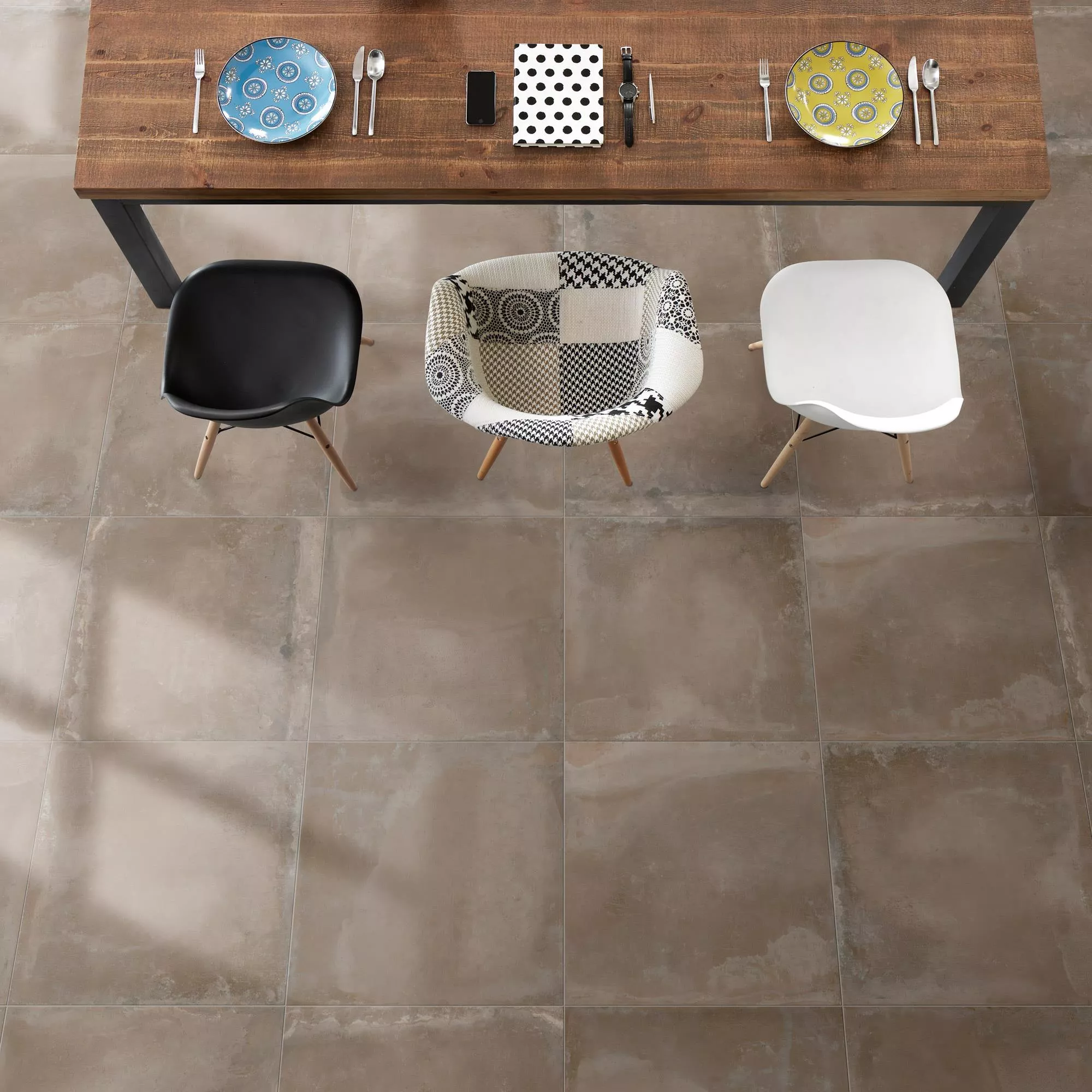 Sample Floor Tiles Cement Optic Maryland Brown 60x60cm