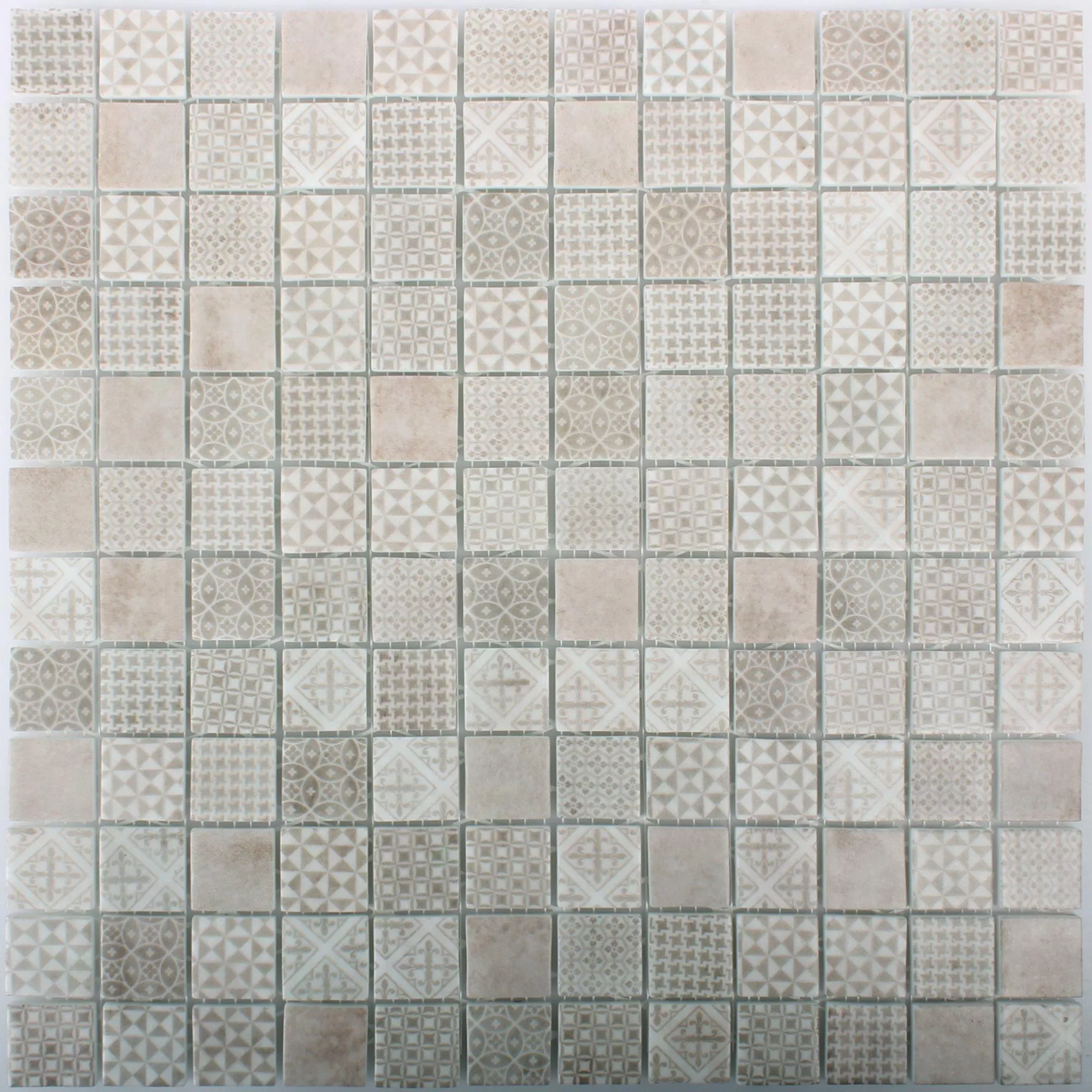 Sample Glass Mosaic Tiles Malard Beige