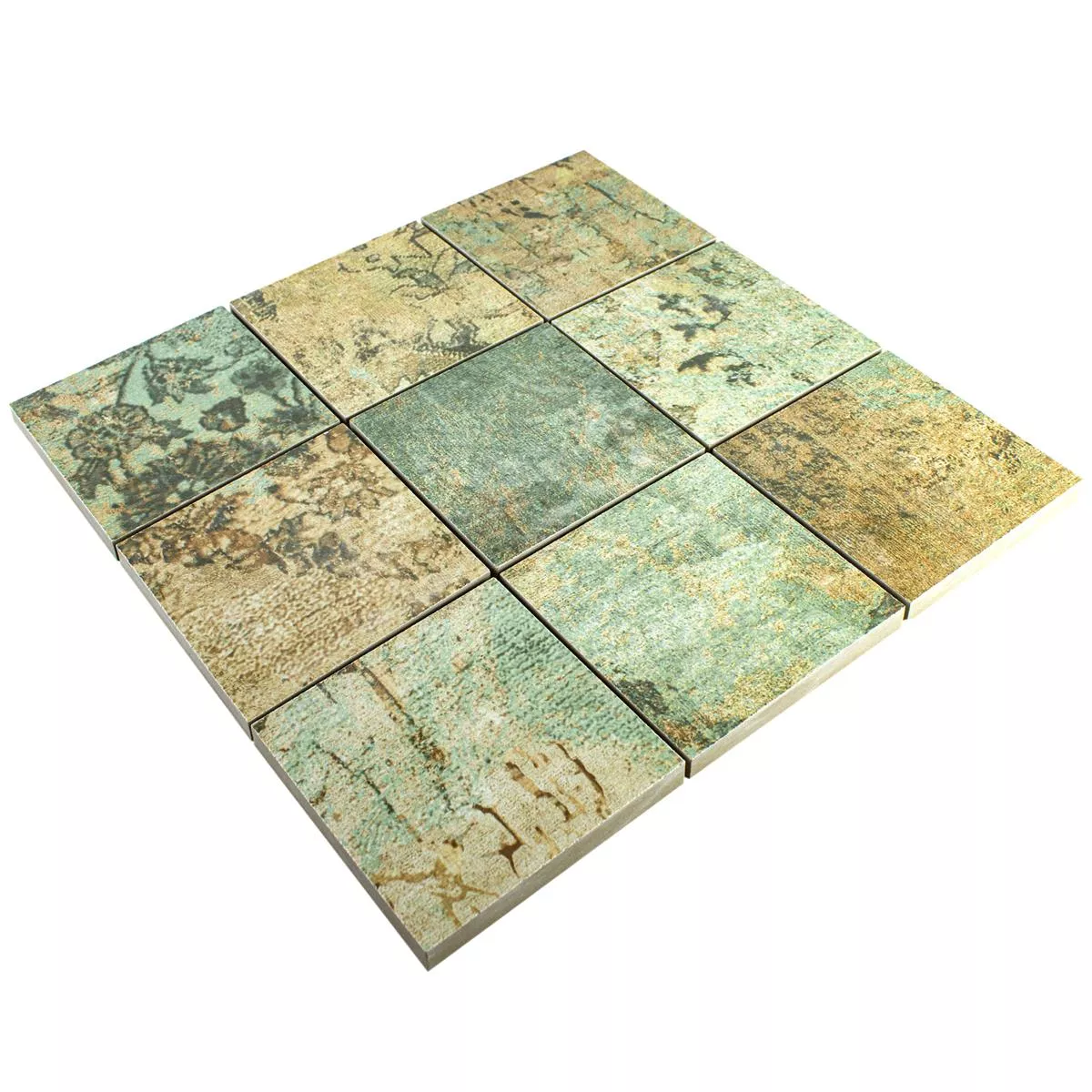 Sample Ceramic Mosaic Tiles Moonlight Brown Green