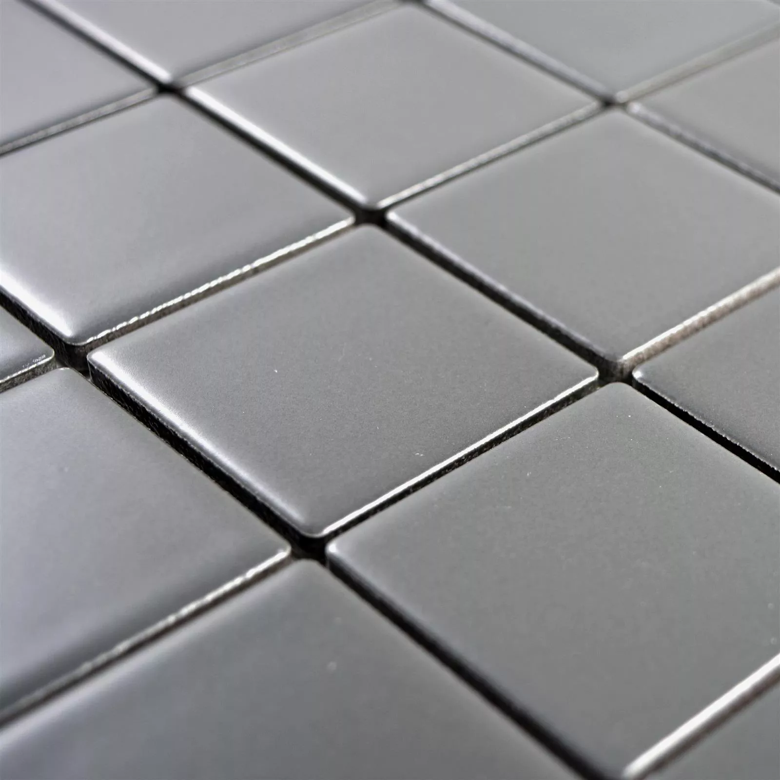 Ceramic Mosaic Tiles Adrian Grey Mat Square 48