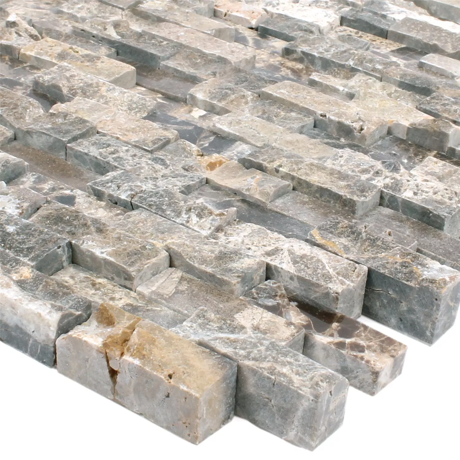 Mosaic Tiles Marble Sirocco Emperador 3D Mosaic Tiles Marble Sirocco Emperador 3D