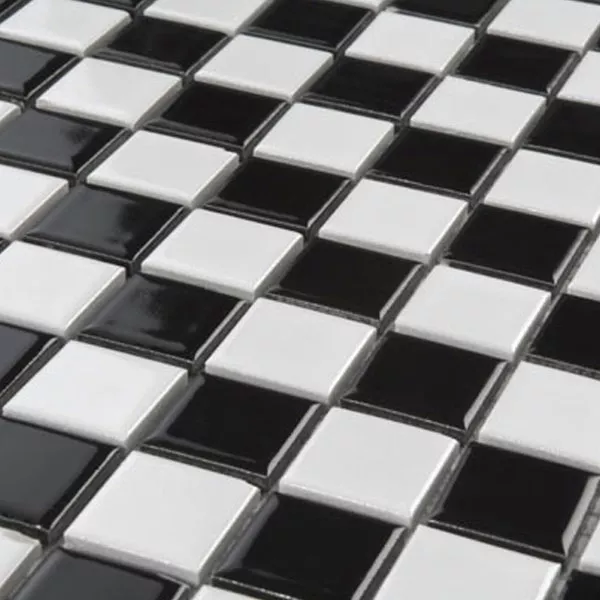 Mosaic Tiles Ceramic Black Chess Board