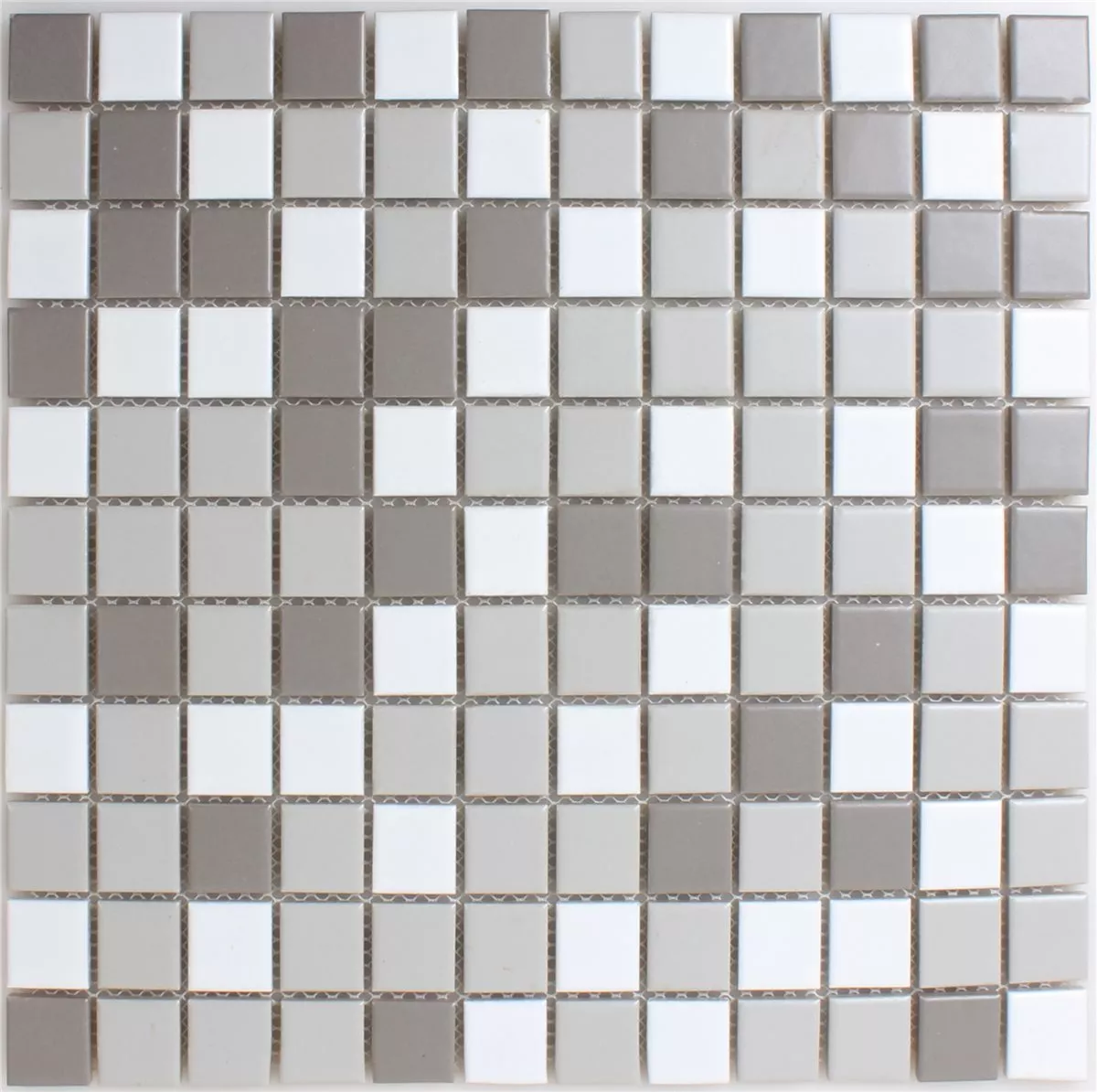 Sample Mosaic Tiles Ceramic White Grey Anthracite Mix