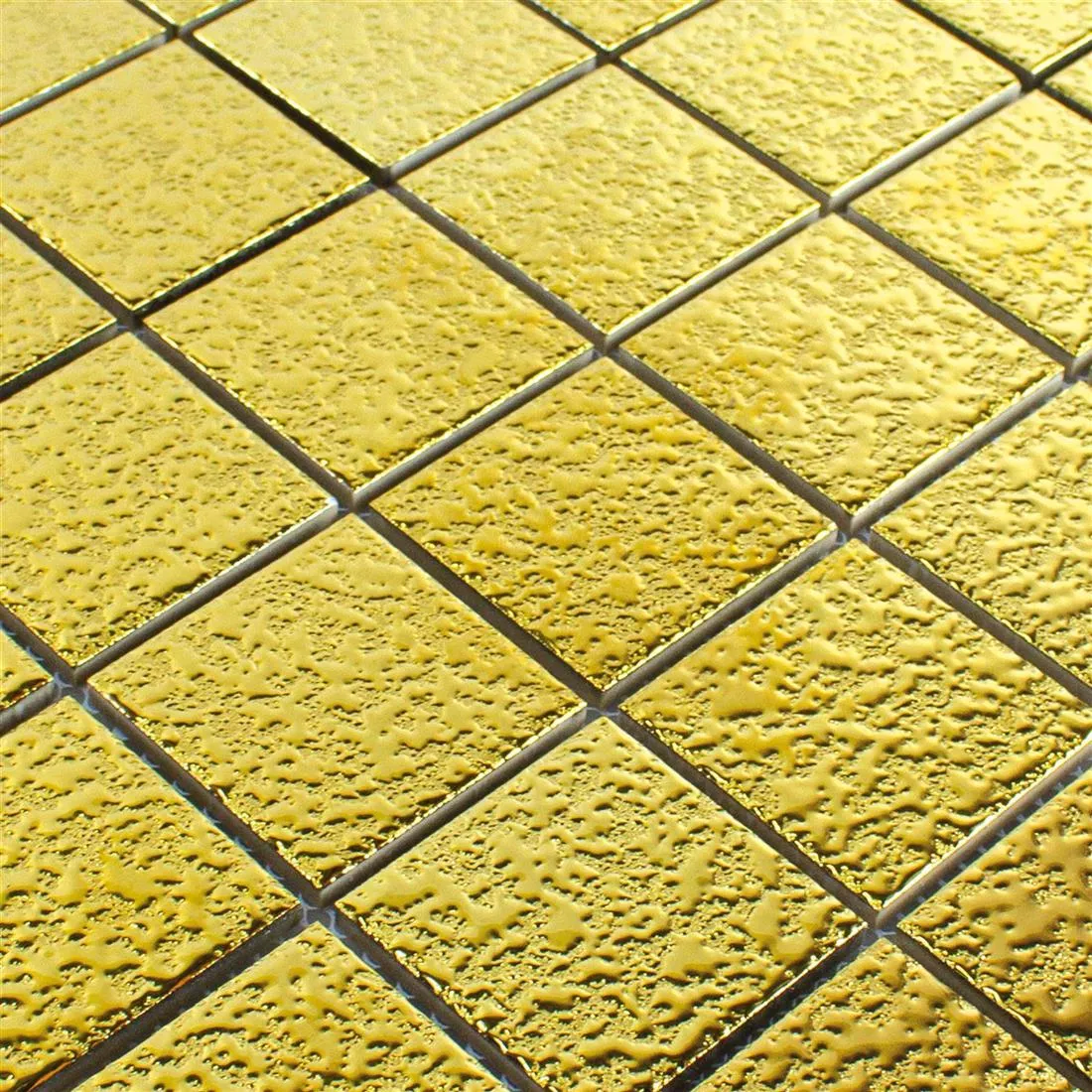Ceramic Mosaic Tiles Jackson Gold Beaten
