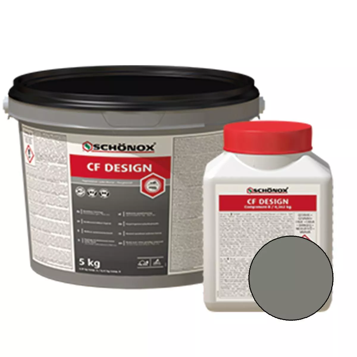 Joint mortar Schönox CF Design epoxy resin Colorfuge Grey 5 Kg