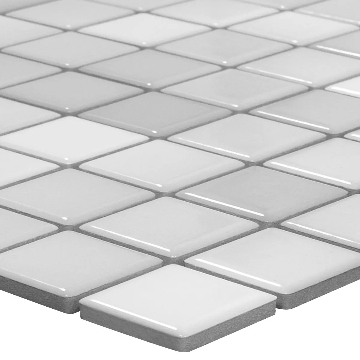 Ceramic Mosaic Tiles Galleria Silver Grey Mix Ceramic Mosaic Tiles Galleria Silver Grey Mix