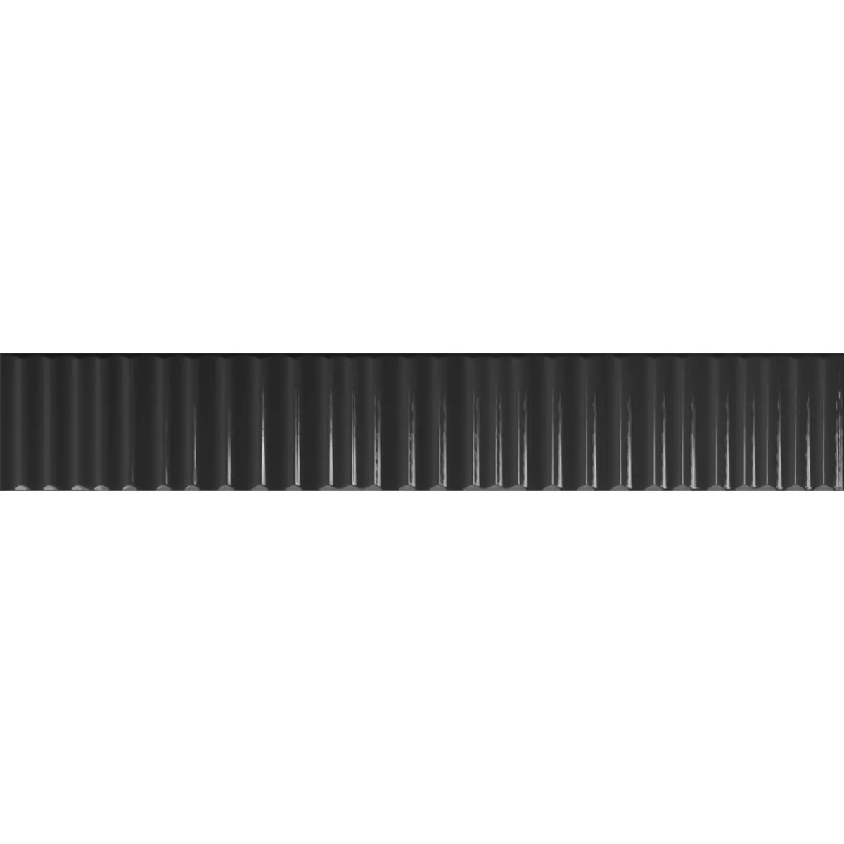 Wall Tiles Avila Relief Black Glossy 5x30cm Wall Tiles Avila Relief Black Glossy 5x30cm