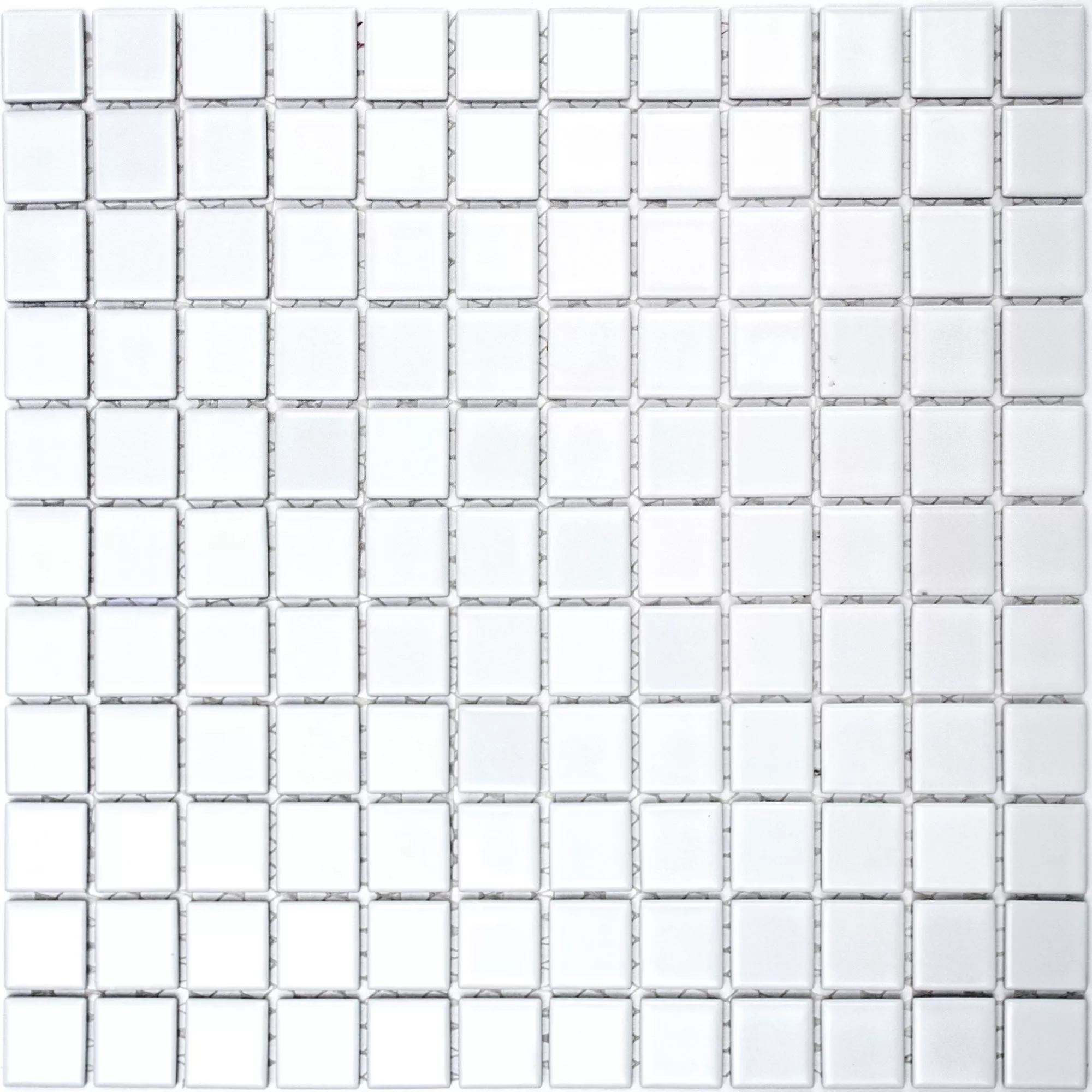 Mosaic Tiles Ceramic White Glossy
