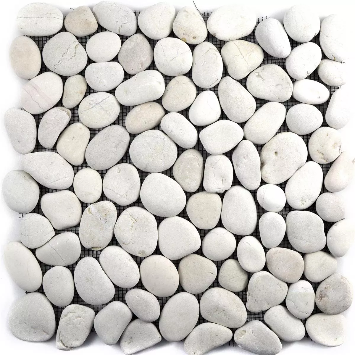 Mosaic Tiles River Pebbles Natural Stone Doha White Mosaic Tiles River Pebbles Natural Stone Doha White