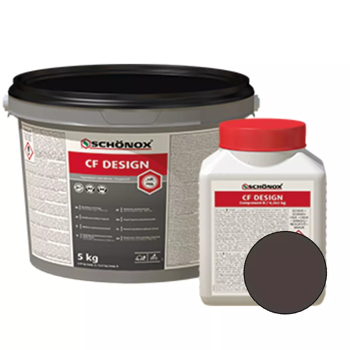Joint mortar Schönox CF Design epoxy resin Colorfuge anthracite 5 kg