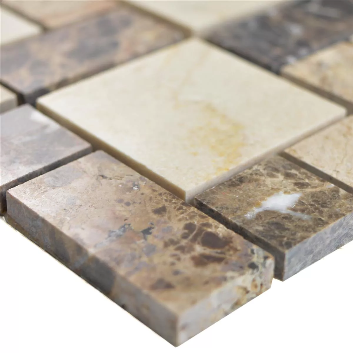 Marble Natural Stone Mosaic Tiles Cordoba Brown Beige