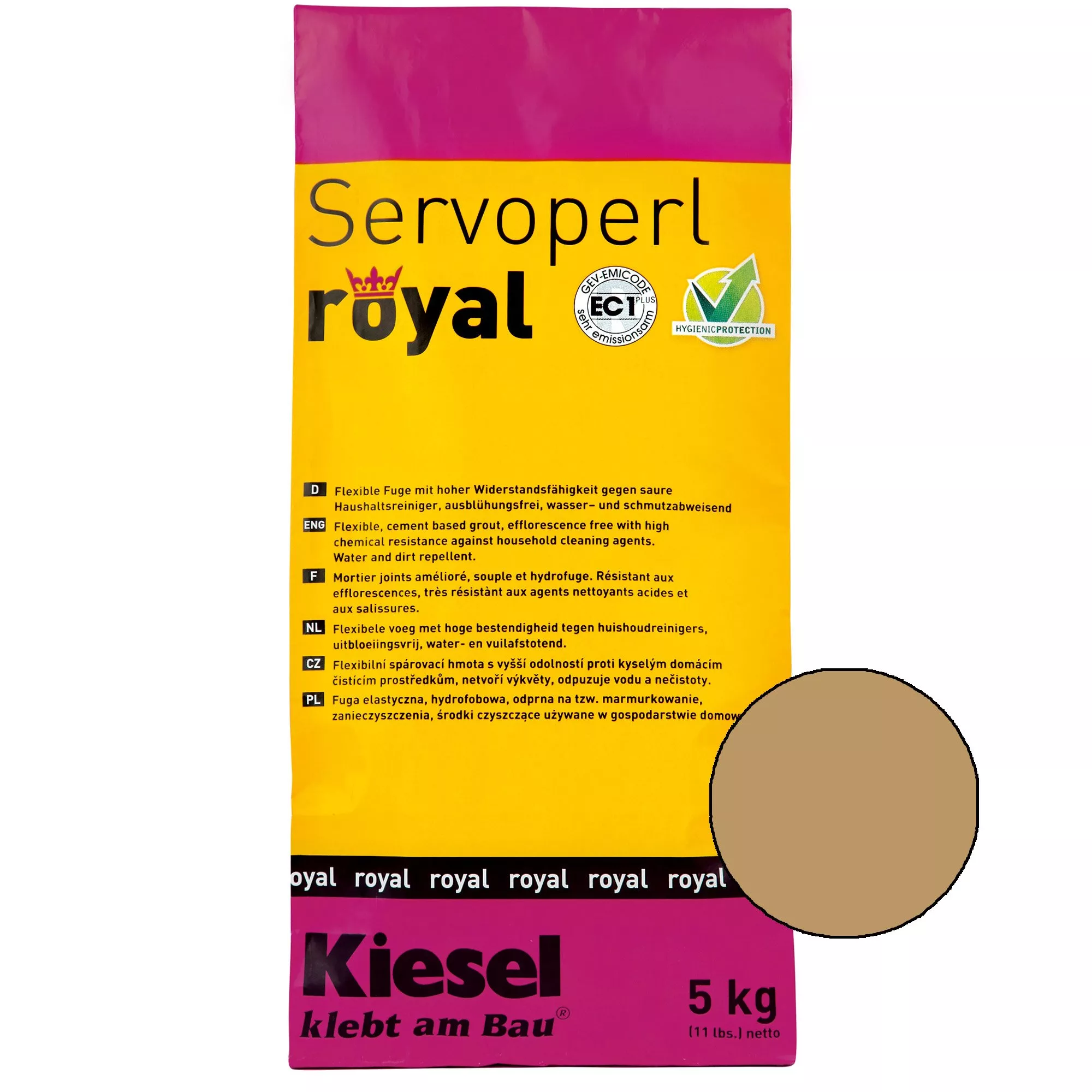 Kiesel Servoperl royal - flexible, water- and dirt-repellent joint (5KG light brown)