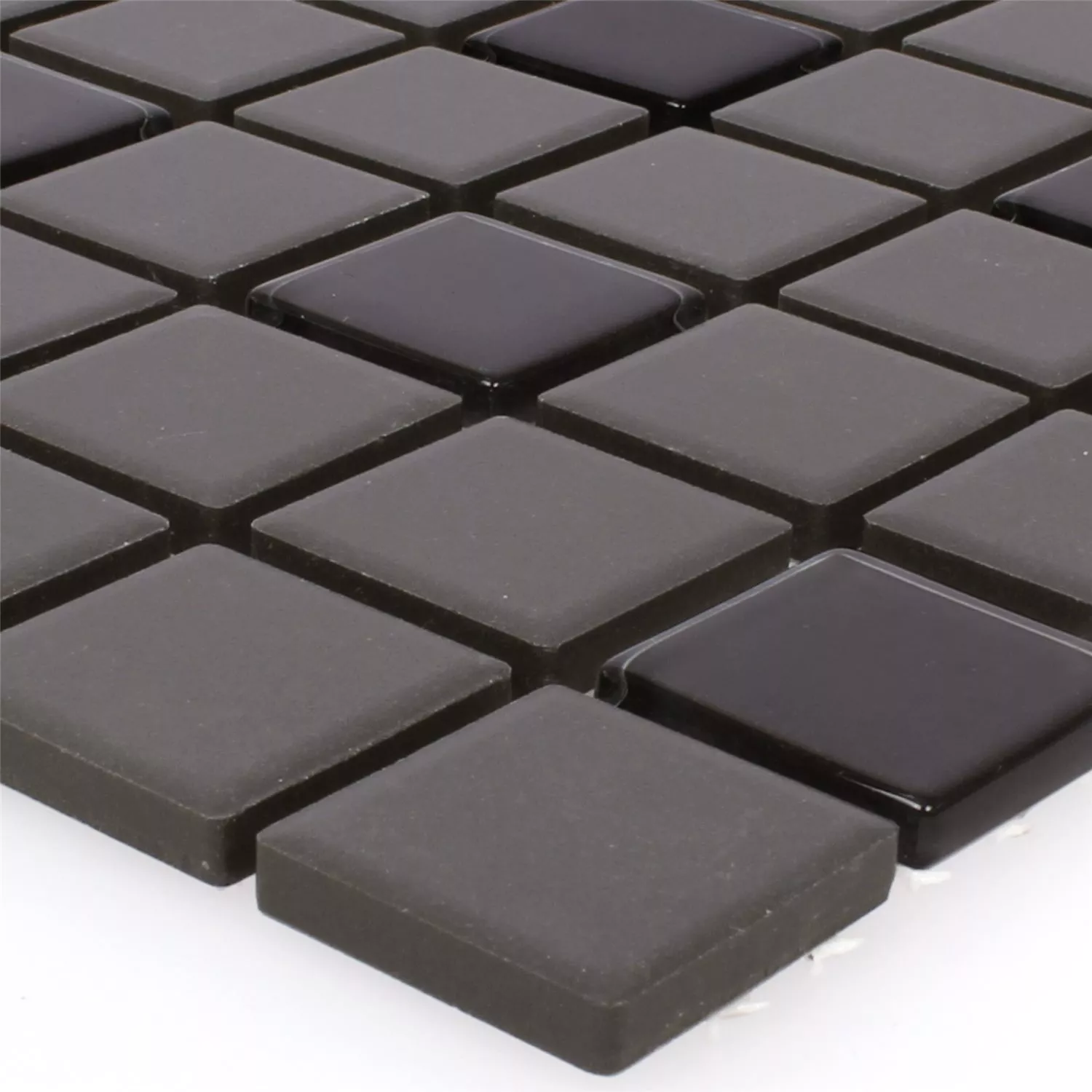 Mosaic Tiles Unglazed Garden Black Square