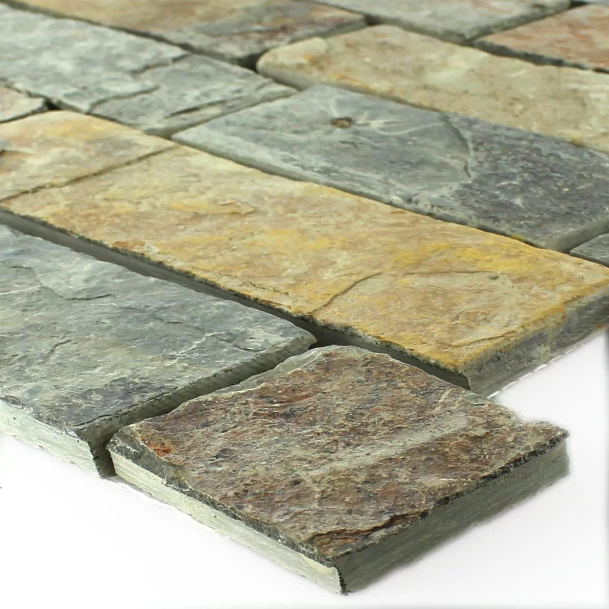 Sample Mosaic Tiles Slate Rost Brown Brick