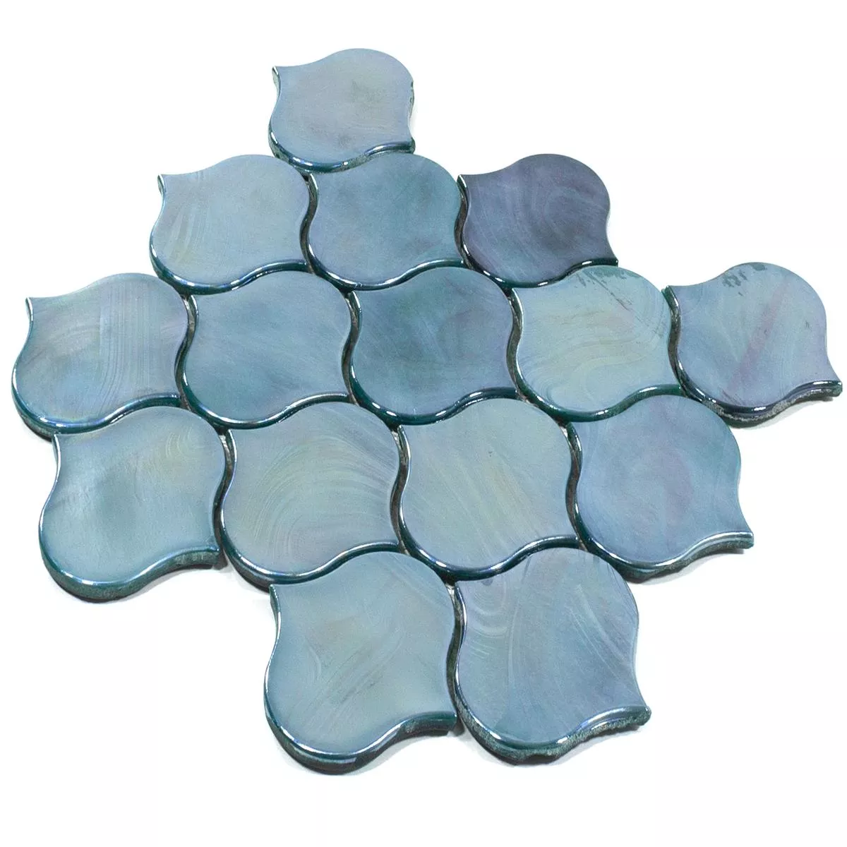 Glass Mosaic Tiles Andalucia Arabesque Sea Green