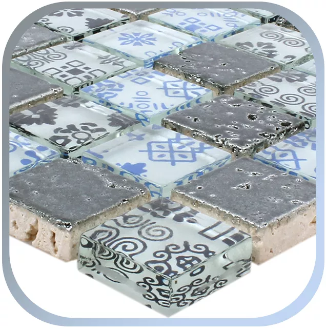 Glass Natural Stone Mosaic Glass Natural Stone Mosaic