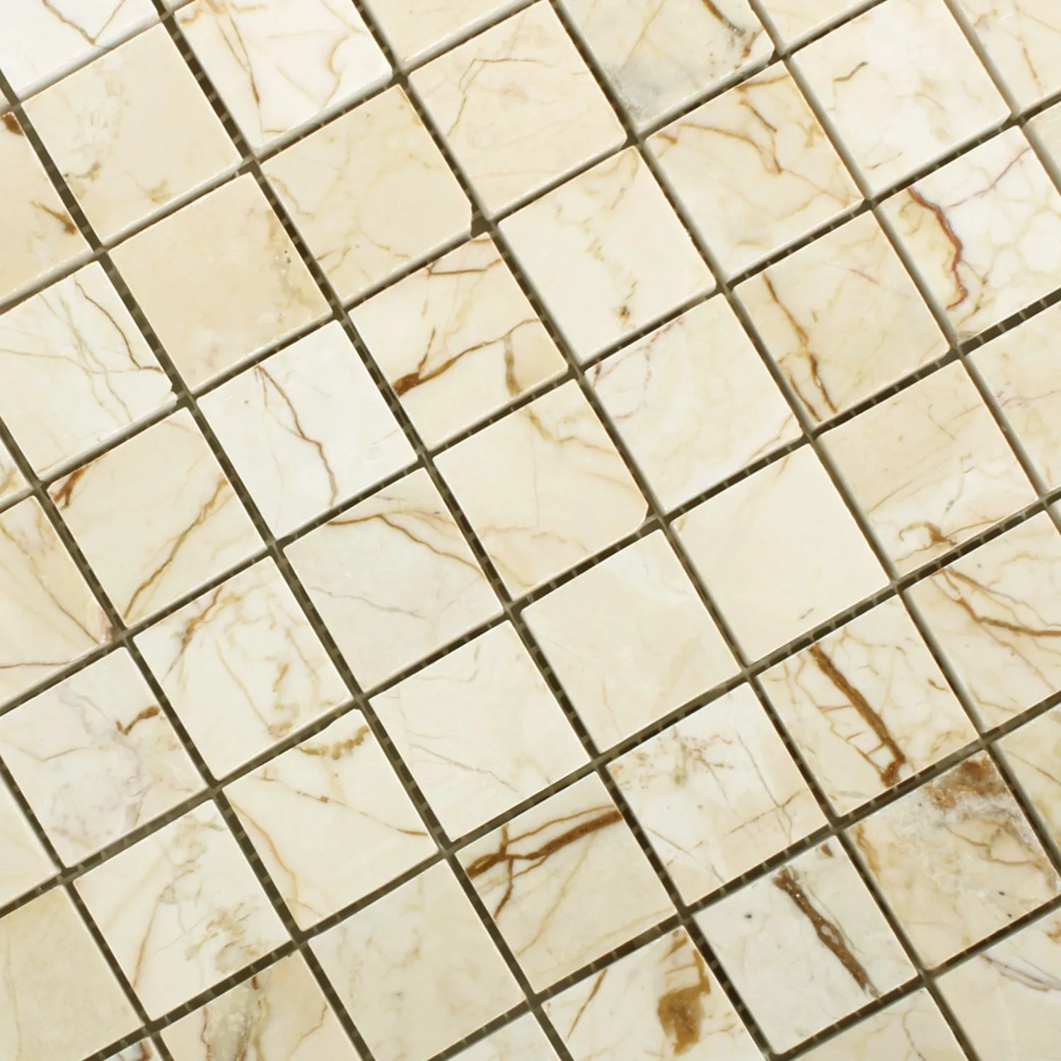 Mosaic Tiles Marble Golden Cream Polished