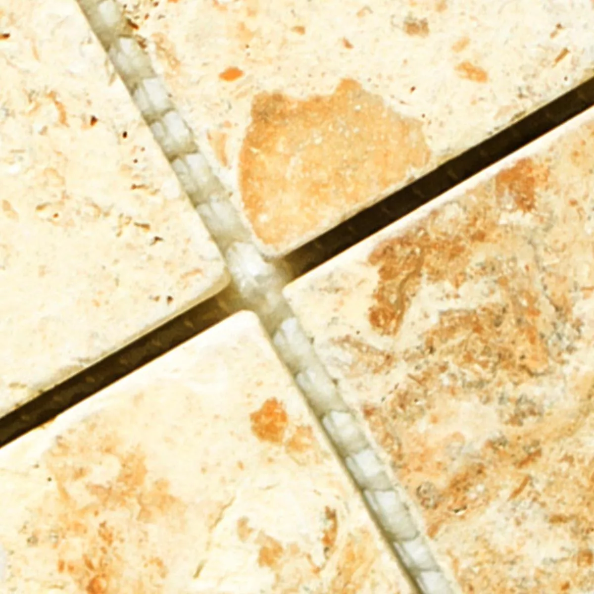 Sample Mosaic Tiles Travertine Castello Gold 48