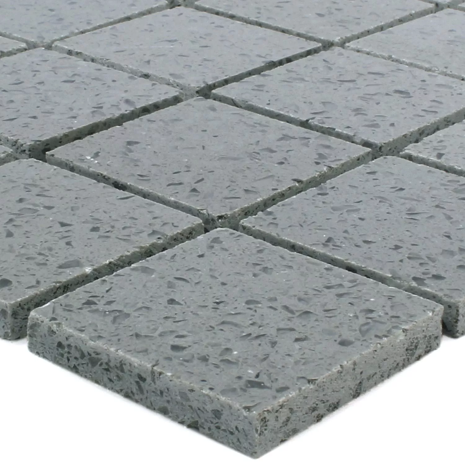 Mosaic Tiles Quartz Resin Grey 48 Mosaic Tiles Quartz Resin Grey 48