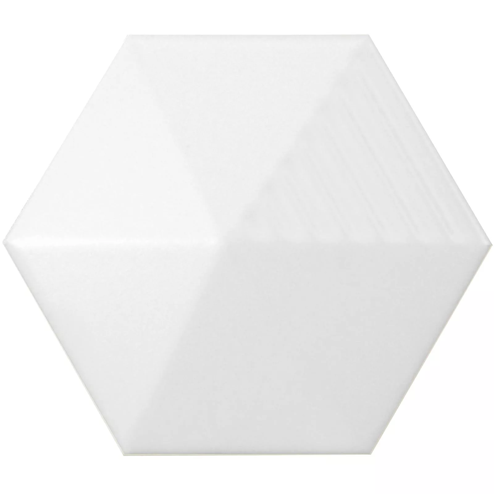 Wall Tiles Rockford 3D Hexagon 12,4x10,7cm Blanc Mat