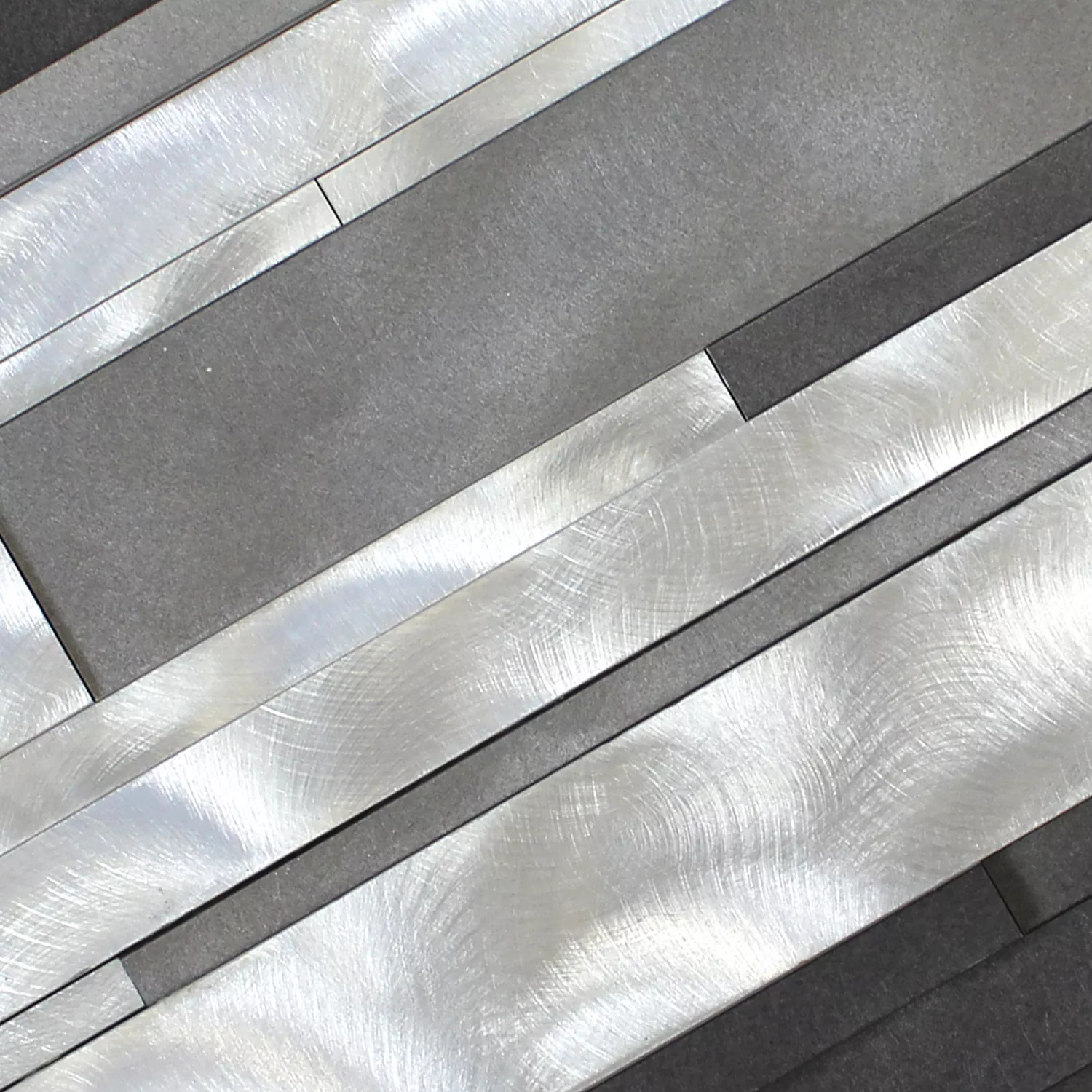 Aluminium Metal Mosaic Talara Black Silver 300x600mm