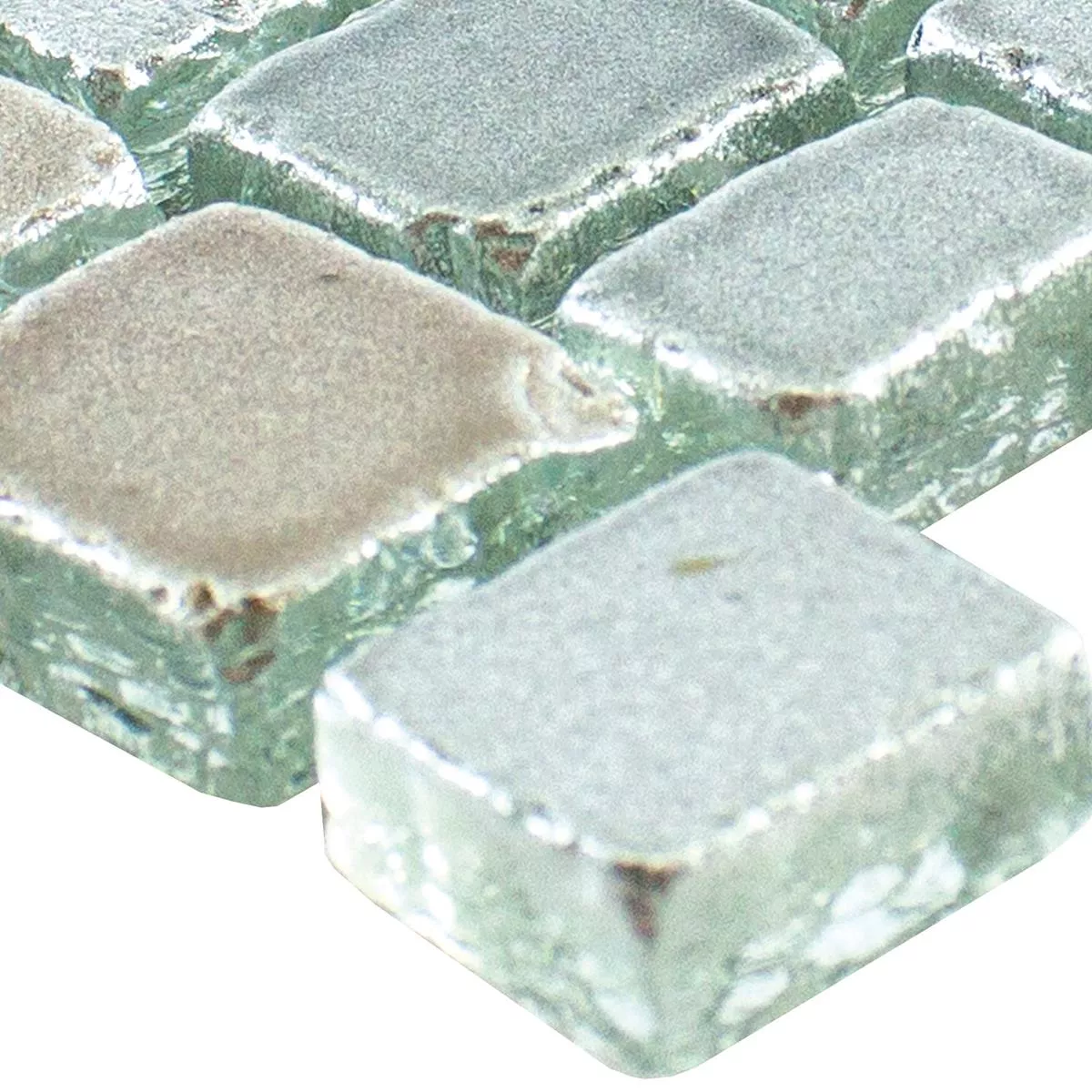 Sample Glass Mosaic Tiles Economy Grey Beige