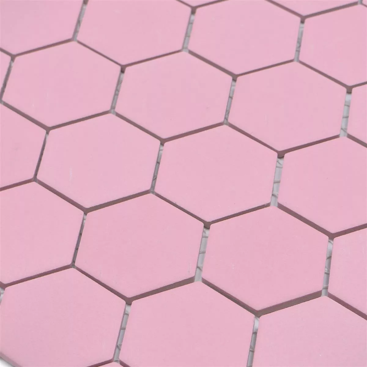 Sample Ceramic Mosaic Bismarck R10B Hexagon Pink H51