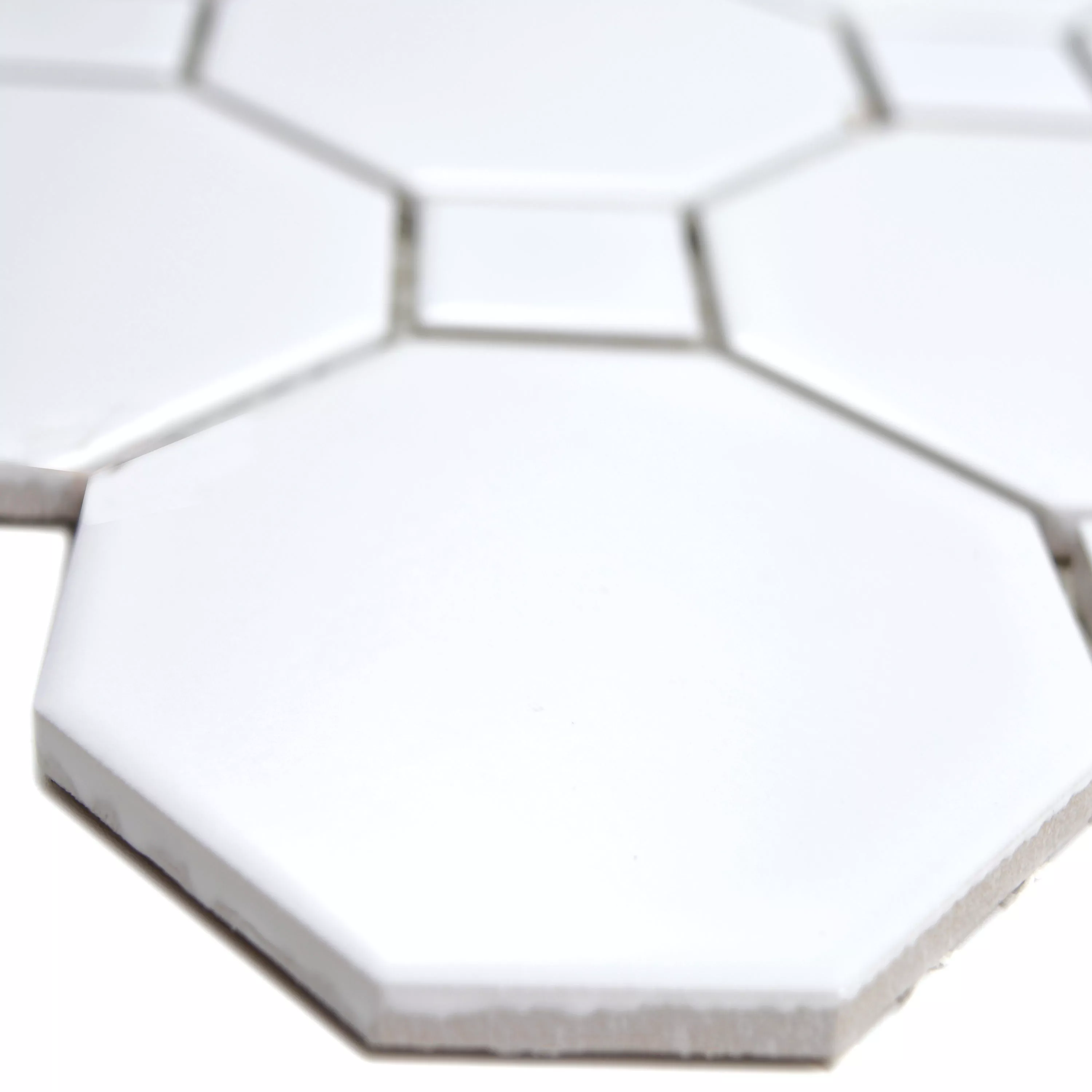 Ceramic Mosaic Tiles Octagon Fürstenberg Blanc