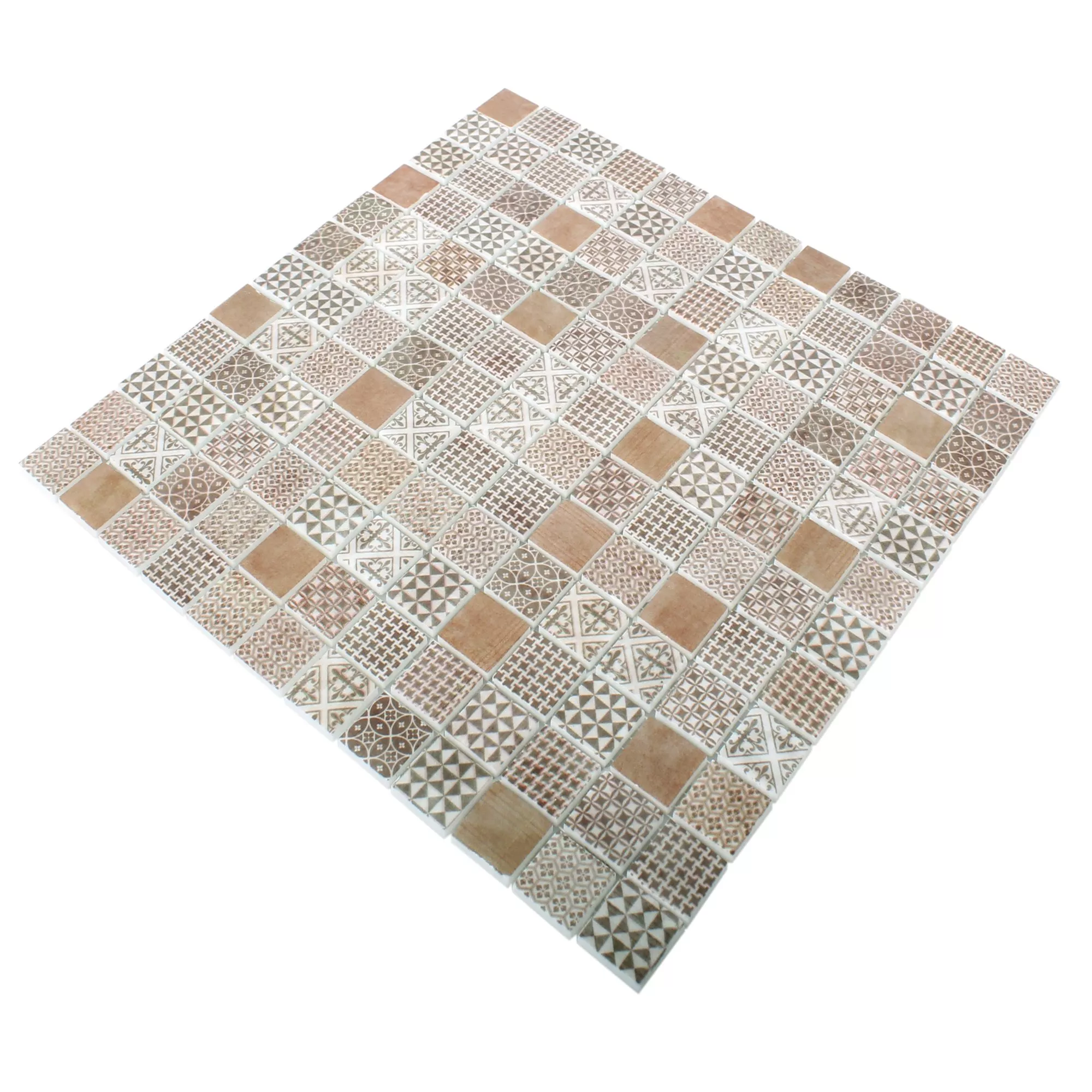 Sample Glass Mosaic Tiles Malard Brown