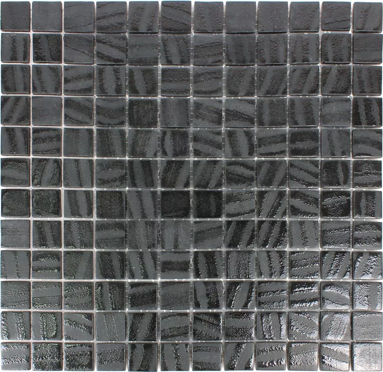Sample Glass Mosaic Tiles Mascota Black Anthracite