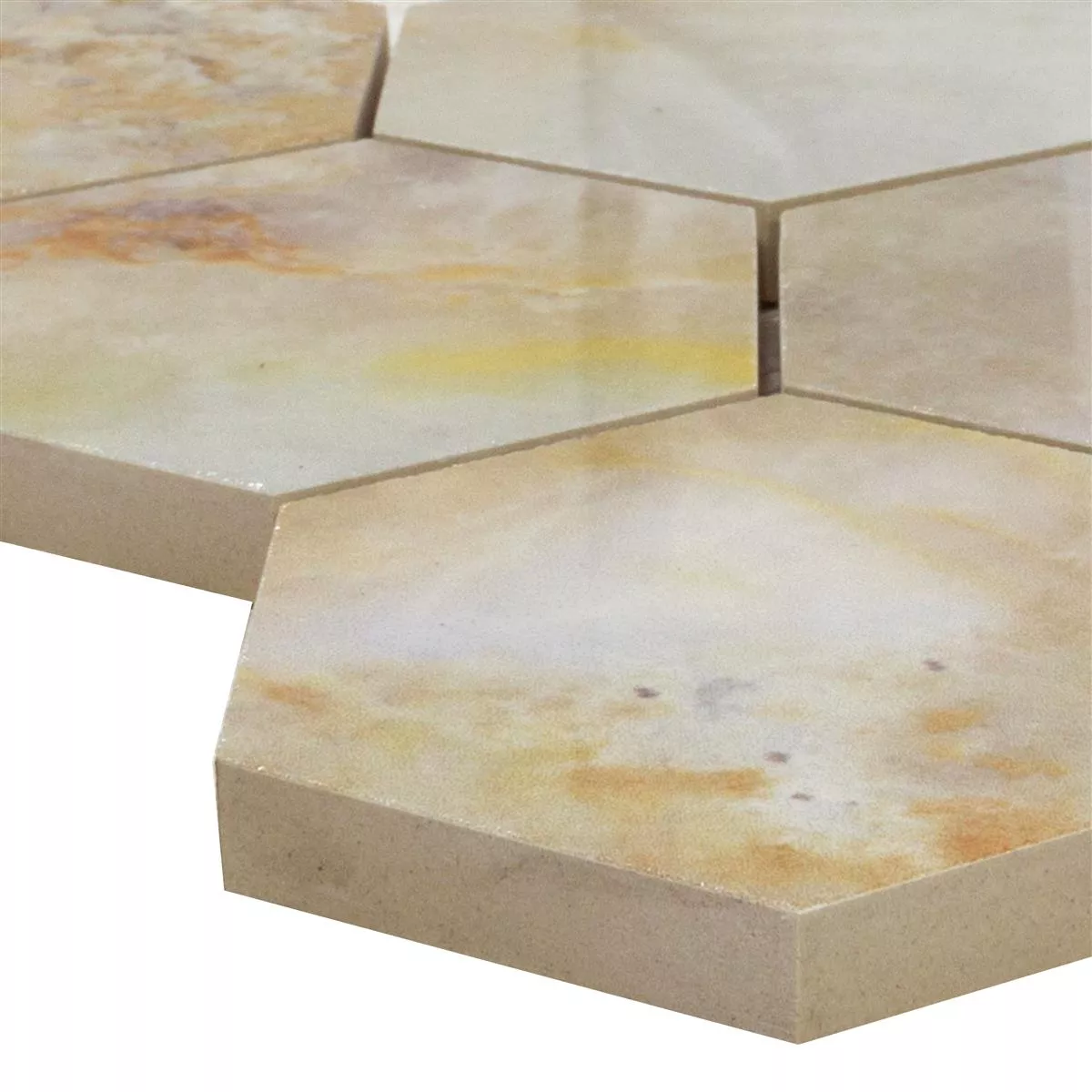 Ceramic Mosaic Tiles Naftalin Hexagon Brown Blanc Ceramic Mosaic Tiles Naftalin Hexagon Brown Blanc