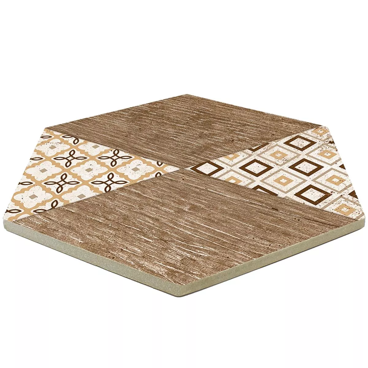 Porcelain Stoneware Tiles Isfahan Hexagon Beige 22,5 x 25,9cm