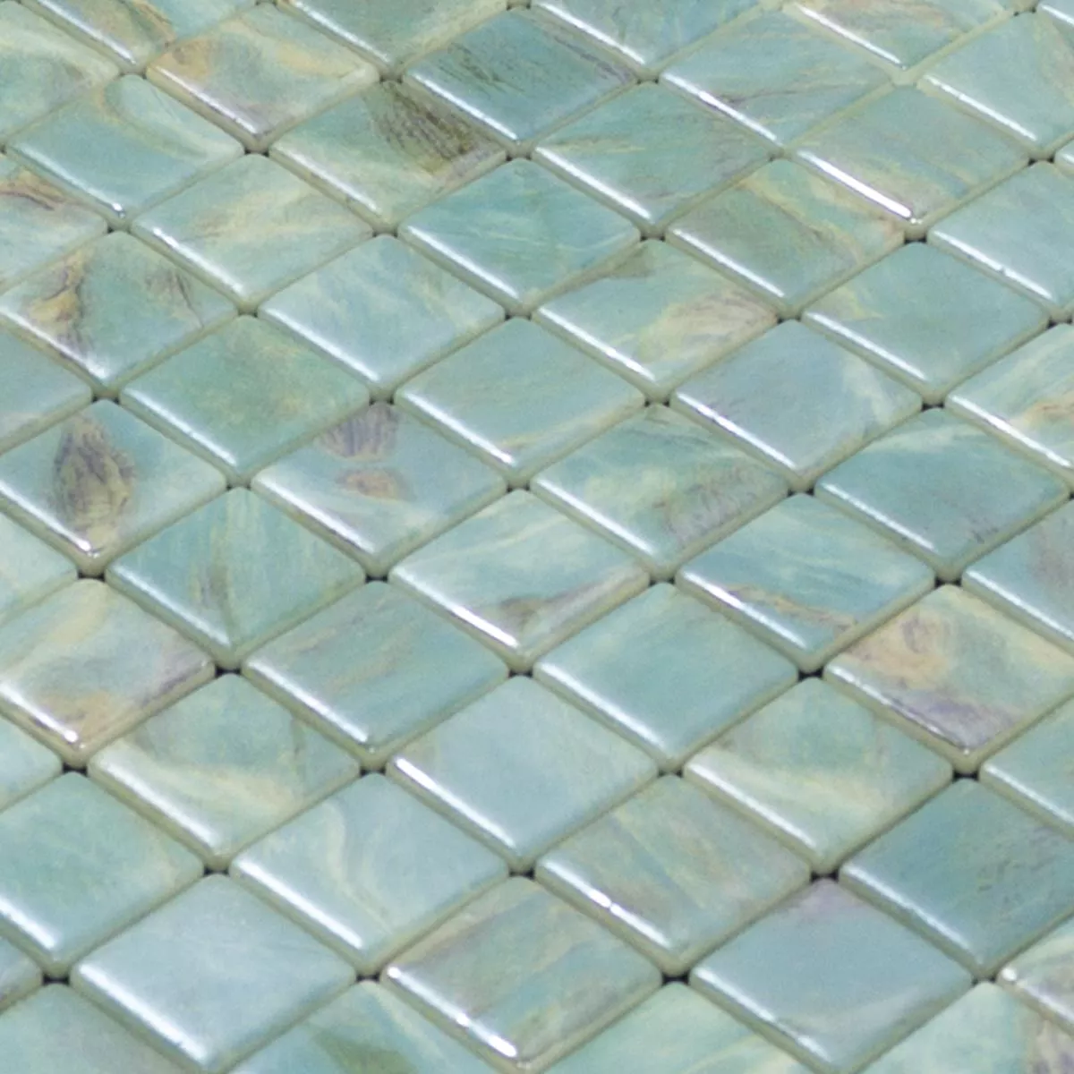 Glass Swimming Pool Mosaic Alassio Cyan 25