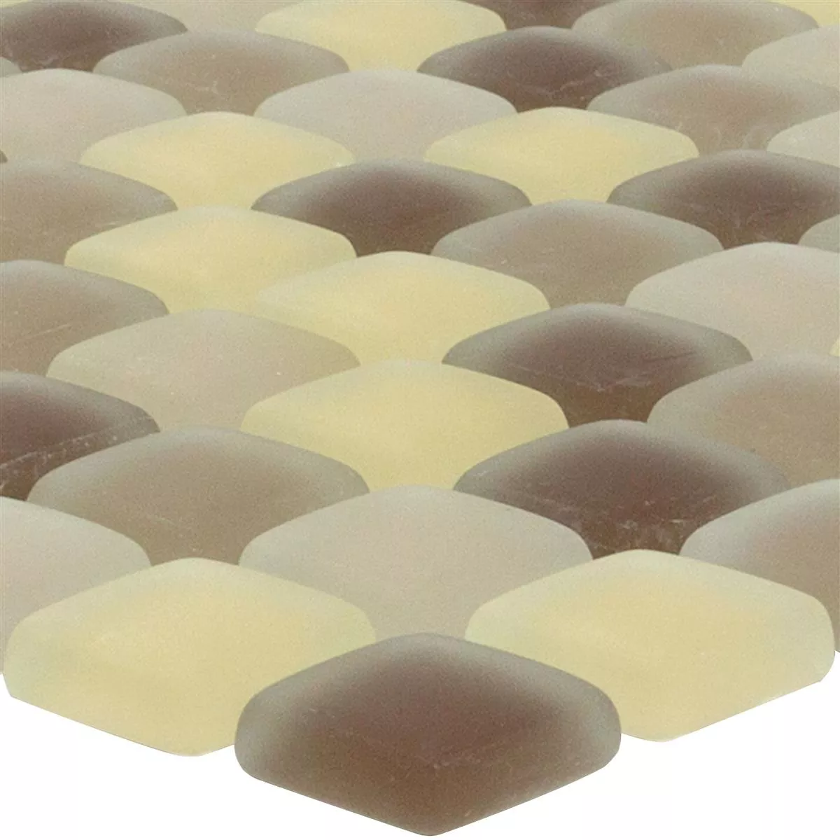 Glass Mosaic Tiles Ponterio Frosted Brown Mix Glass Mosaic Tiles Ponterio Frosted Brown Mix