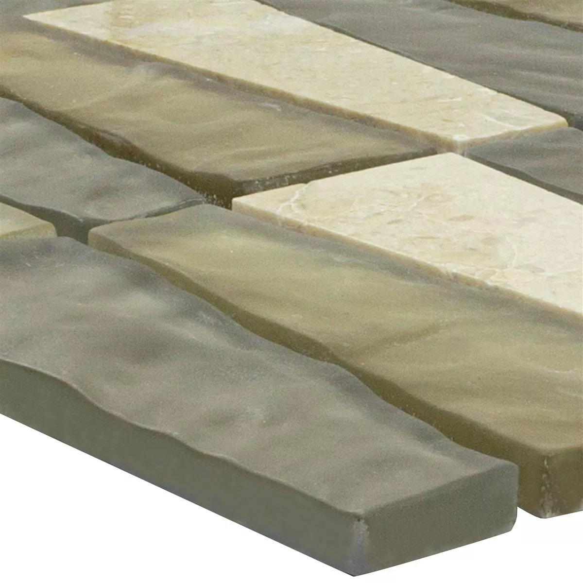 Glass Natural Stone Mosaic Tiles Marseille Beige Brown Mix  Glass Natural Stone Mosaic Tiles Marseille Beige Brown Mix