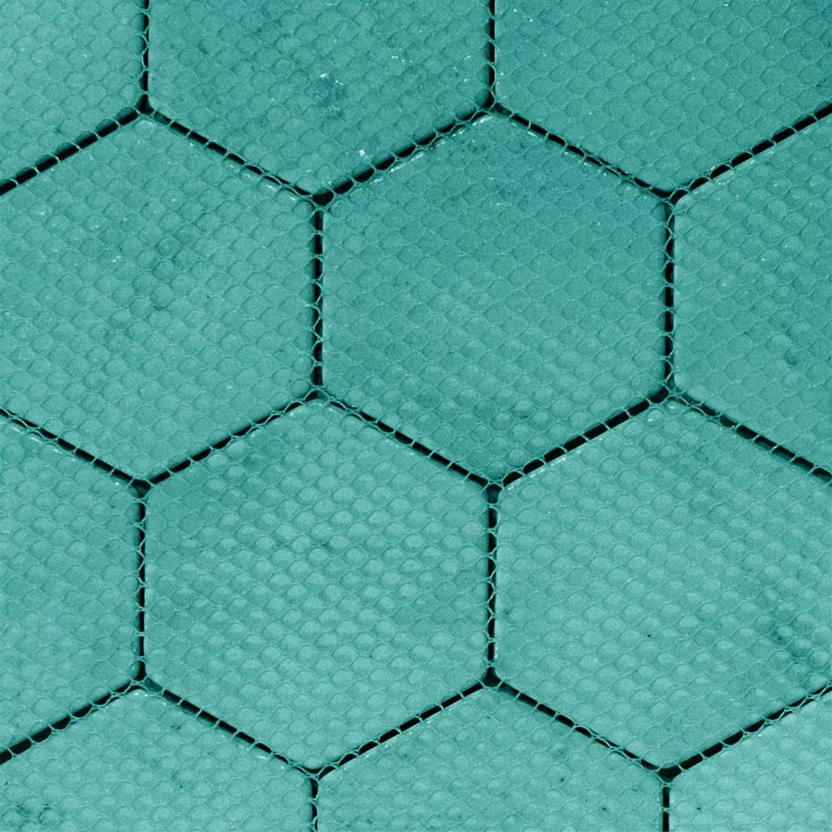 Glass Mosaic Tiles Andalucia Hexagon Sea Green
