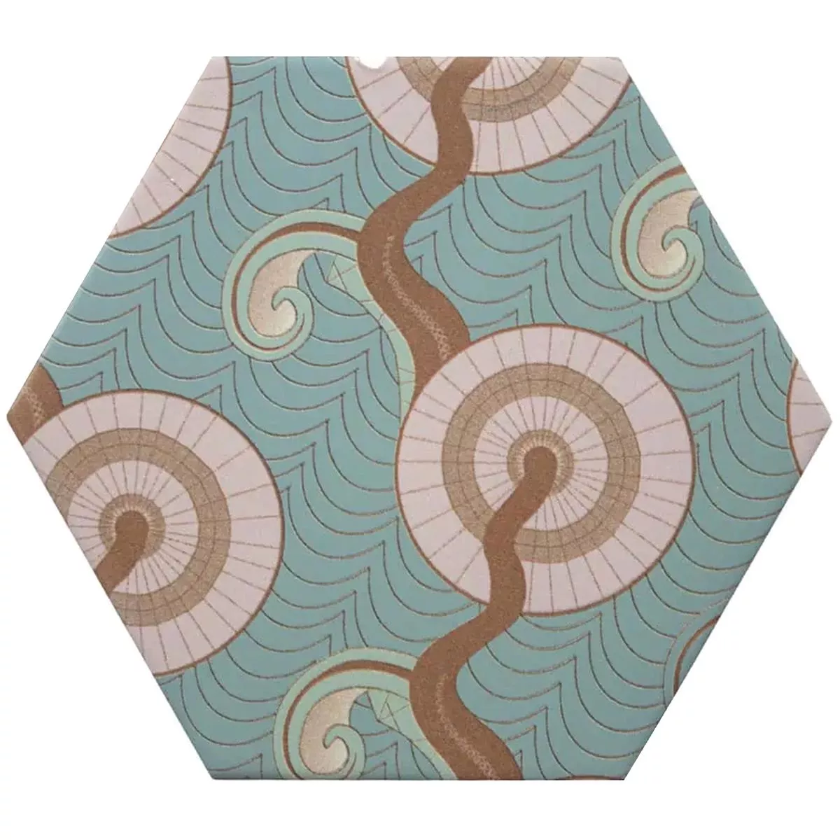 Porcelain Stoneware Tiles Modena Hexagon Decor 2